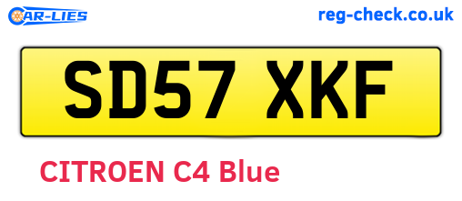 SD57XKF are the vehicle registration plates.