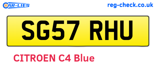 SG57RHU are the vehicle registration plates.