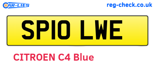 SP10LWE are the vehicle registration plates.