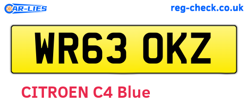 WR63OKZ are the vehicle registration plates.