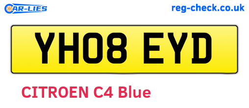 YH08EYD are the vehicle registration plates.