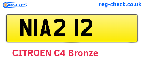 NIA212 are the vehicle registration plates.