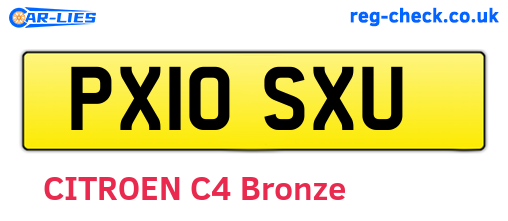 PX10SXU are the vehicle registration plates.