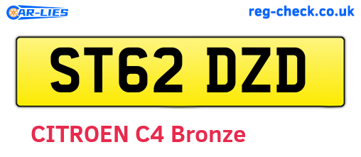 ST62DZD are the vehicle registration plates.