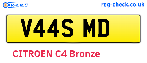 V44SMD are the vehicle registration plates.