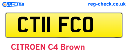 CT11FCO are the vehicle registration plates.