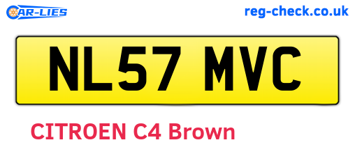 NL57MVC are the vehicle registration plates.