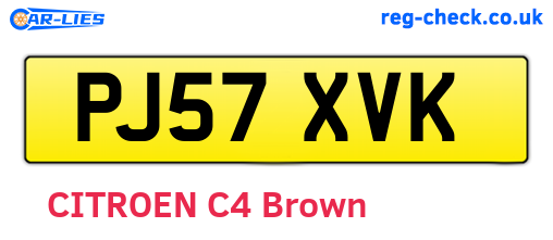 PJ57XVK are the vehicle registration plates.