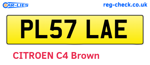PL57LAE are the vehicle registration plates.