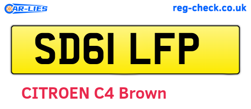 SD61LFP are the vehicle registration plates.