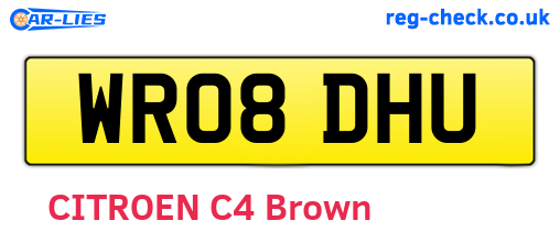 WR08DHU are the vehicle registration plates.