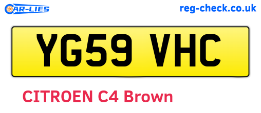 YG59VHC are the vehicle registration plates.