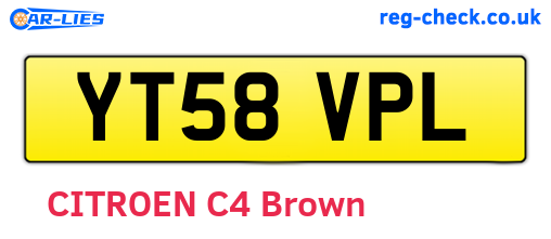 YT58VPL are the vehicle registration plates.