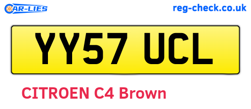 YY57UCL are the vehicle registration plates.