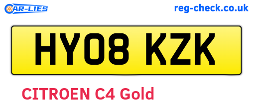 HY08KZK are the vehicle registration plates.