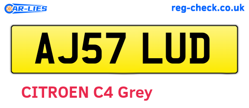 AJ57LUD are the vehicle registration plates.
