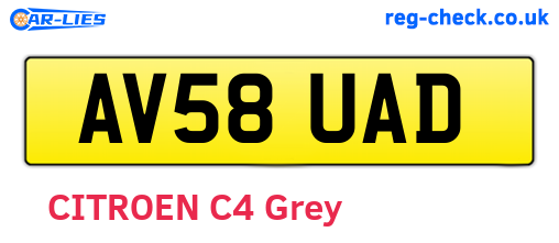 AV58UAD are the vehicle registration plates.