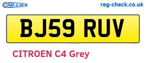 BJ59RUV are the vehicle registration plates.