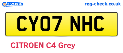 CY07NHC are the vehicle registration plates.