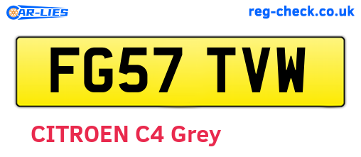 FG57TVW are the vehicle registration plates.