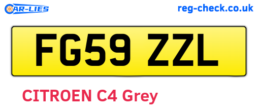 FG59ZZL are the vehicle registration plates.