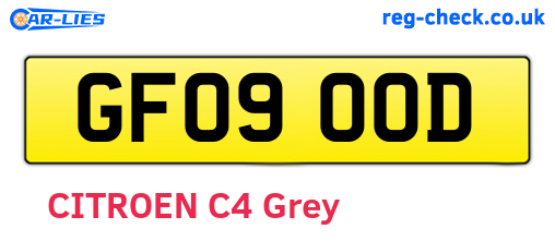 GF09OOD are the vehicle registration plates.