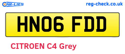 HN06FDD are the vehicle registration plates.