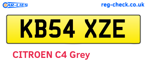 KB54XZE are the vehicle registration plates.