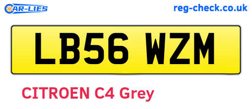 LB56WZM are the vehicle registration plates.