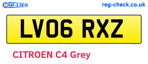 LV06RXZ are the vehicle registration plates.