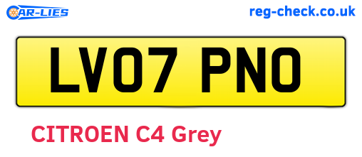 LV07PNO are the vehicle registration plates.