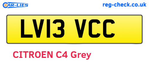 LV13VCC are the vehicle registration plates.