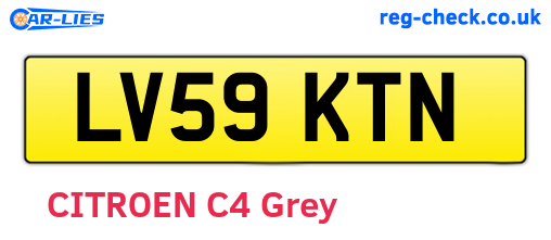 LV59KTN are the vehicle registration plates.