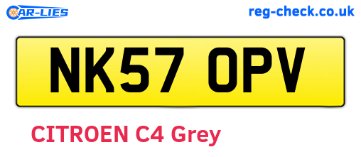 NK57OPV are the vehicle registration plates.