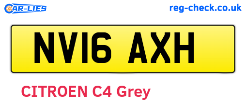 NV16AXH are the vehicle registration plates.