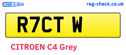 R7CTW are the vehicle registration plates.