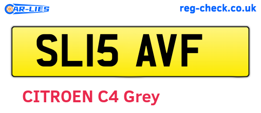 SL15AVF are the vehicle registration plates.