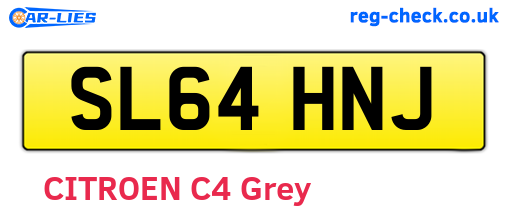 SL64HNJ are the vehicle registration plates.