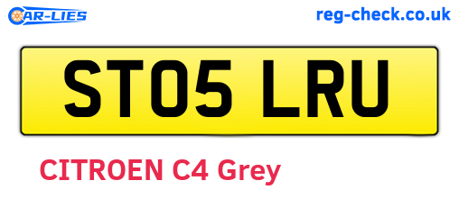 ST05LRU are the vehicle registration plates.
