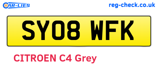 SY08WFK are the vehicle registration plates.