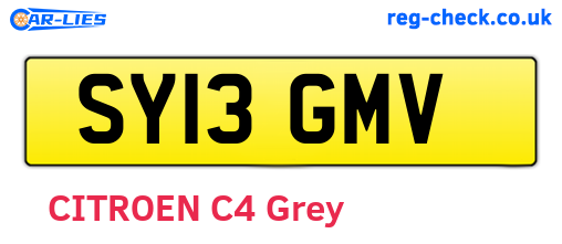 SY13GMV are the vehicle registration plates.
