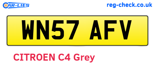 WN57AFV are the vehicle registration plates.