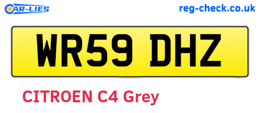WR59DHZ are the vehicle registration plates.