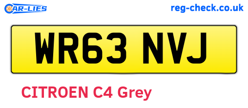 WR63NVJ are the vehicle registration plates.