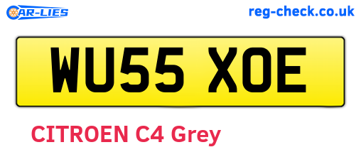 WU55XOE are the vehicle registration plates.