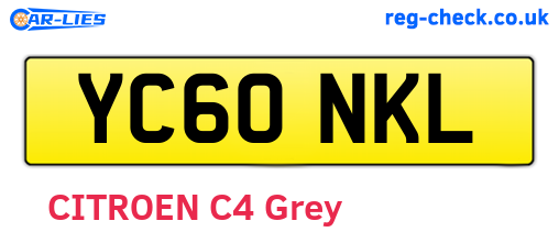 YC60NKL are the vehicle registration plates.
