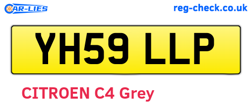 YH59LLP are the vehicle registration plates.