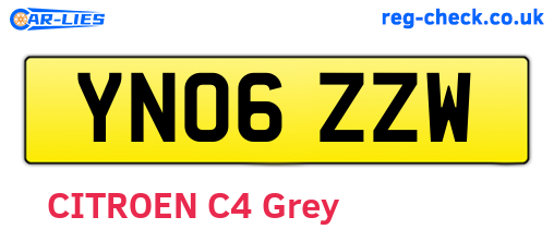 YN06ZZW are the vehicle registration plates.