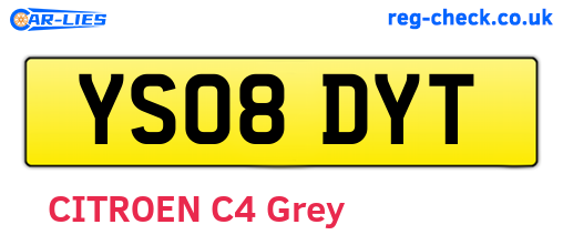 YS08DYT are the vehicle registration plates.