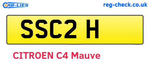 SSC2H are the vehicle registration plates.
